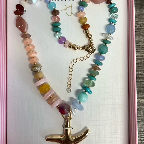 House Of Harlow 1960 | Reconstituted Turquoise Statement Starfish Necklace - Picture 3 of 6